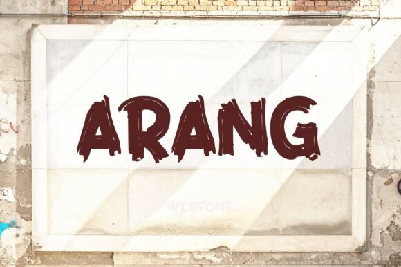Arang: A Rugged Display Font for Bold Campaigns