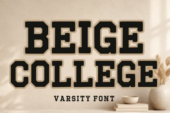 Beige College: A Bold Varsity Font for Web Design
