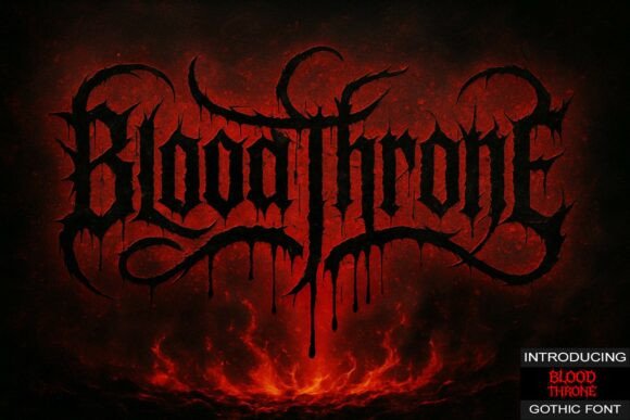Blood Throne: A Gothic Chaos Blackletter Font