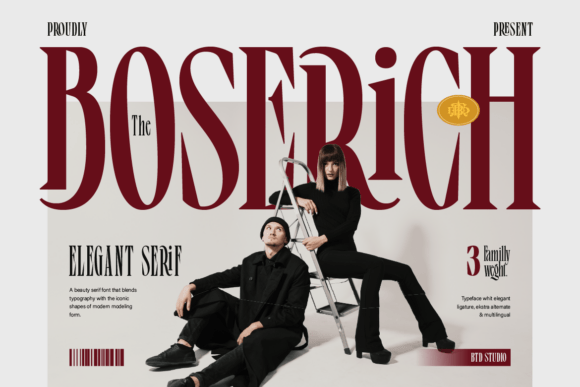 Boserich: The Modern Serif for High-Fashion Campaigns