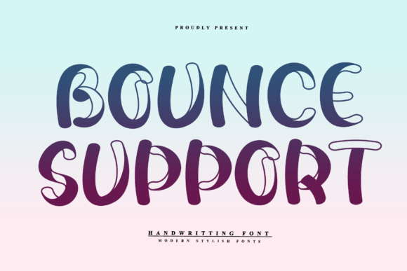 Bounce Support: A Playful Display Font for Makers