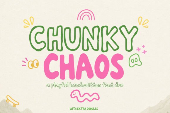 Chunky Chaos: A Playful Handwritten Font for Brands