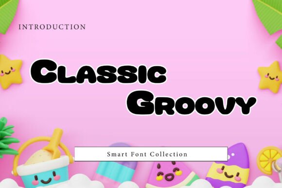 Classic Groovy Typeface for Retro Craft Designs