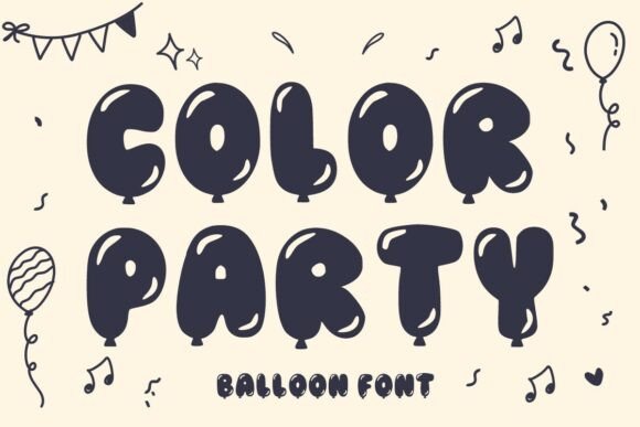 Color Party Typeface for Joyful Branding