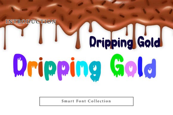 Dripping Gold Font for Bold Craft Designs