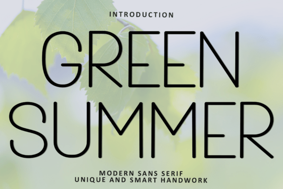 Green Summer: A Soft Sans Serif for Editorial Design