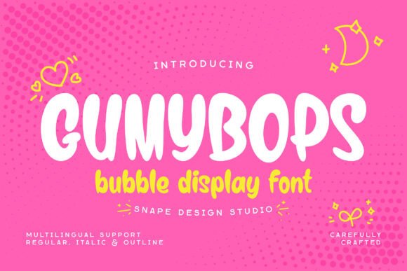 Gumybops Typeface for Playful Campaign Design