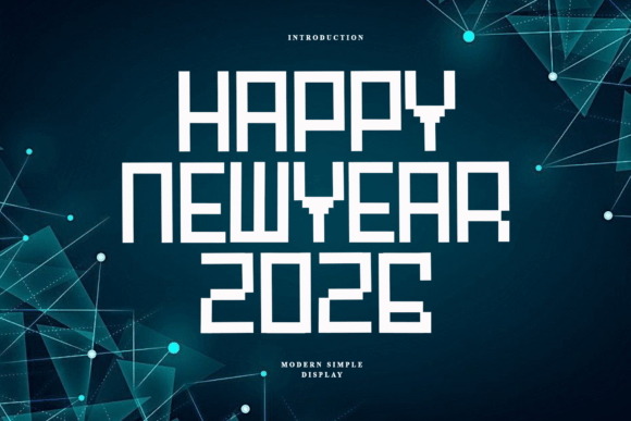 Happy Newyear2026 Font for Modern Web Layouts