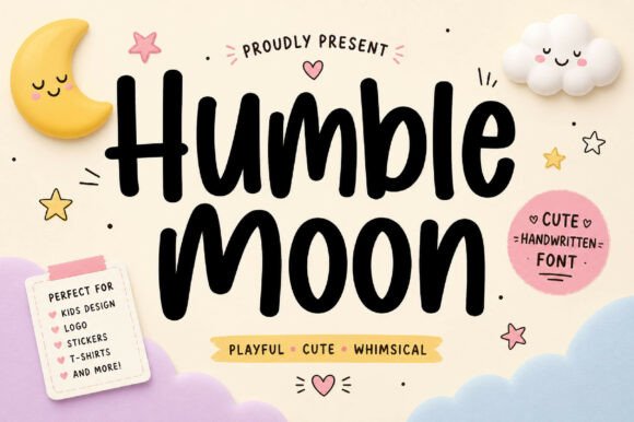 Humble Moon: A Bold Handwritten Display Font for Editors