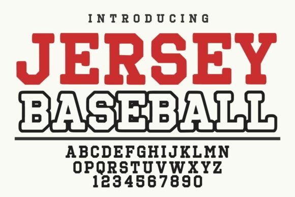 Jersey Baseball: A Bold Varsity Font for Makers