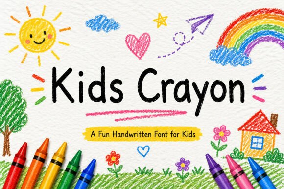 Kids Crayon Font: A Playful Script for Creative Design