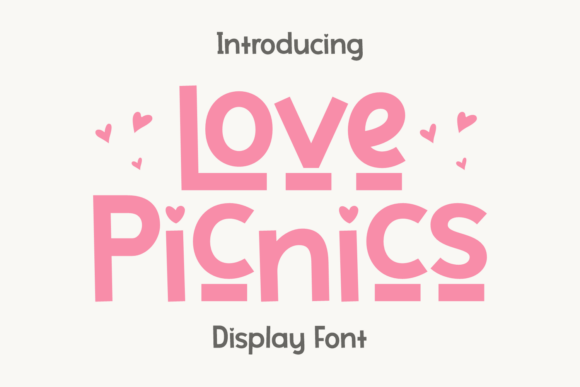 Love Picnics: A Festive Display Font for Designers