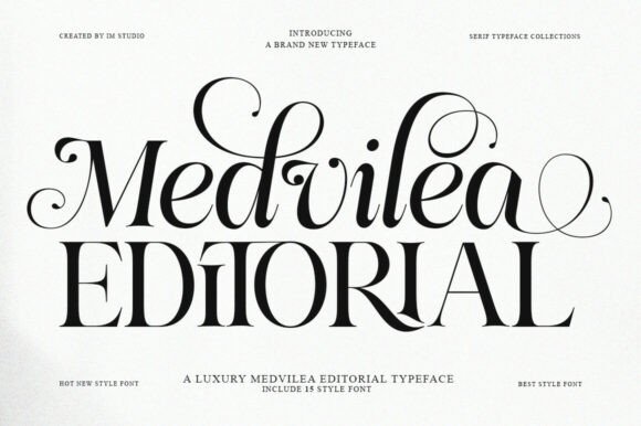 Medvilea Editorial Typeface for Premium Branding