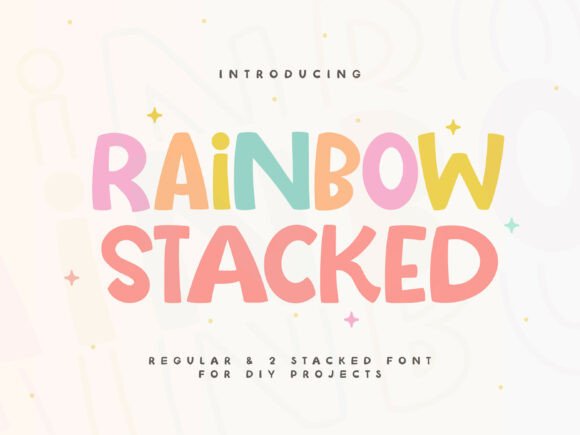 Rainbow Stacked: A Playful Display Font for Web Design