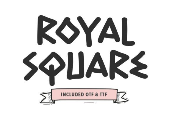 Royal Square Typeface for Crafters