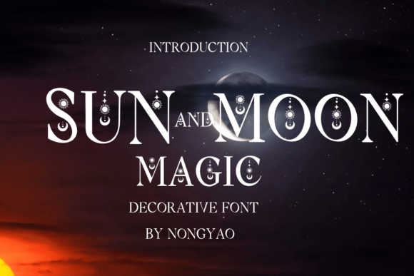 Sun and Moon Magic Typeface for Branding